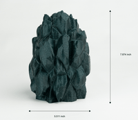EcoDecor Raw Crustanite – Plant-Based Twinkling Green Figurine | Eco-Friendly Décor