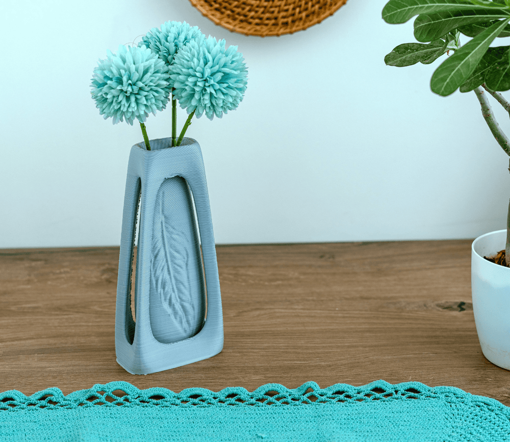 EcoDecor Reliquiae Souvenir – Plant-Based Exotic Titanium Vase | Sustainable Home Décor