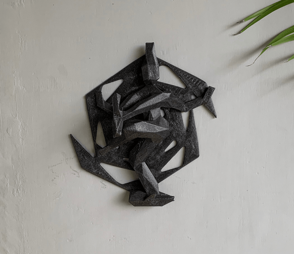 EcoDecor Rudra’s Convey – Plant-Based Twinkling Black Wall Décor | Sustainable Wall Art