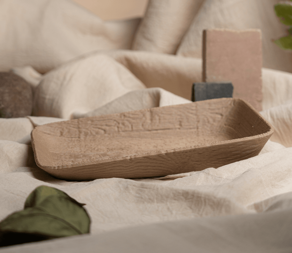 EcoDecor Serving Camber – Plant-Based Light Wood Tray | Eco-Friendly Table Décor