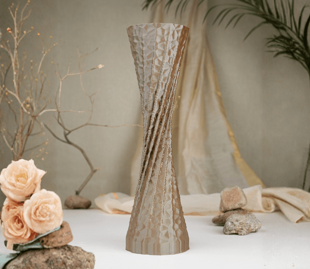 EcoDecor Sheen Twiddle – Plant-Based Exotic Bronze Vase | Eco-Friendly Home Décor