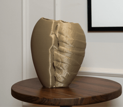 EcoDecor Shining Duality – Plant-Based Exotic Titanium Vase | Eco-Friendly Décor