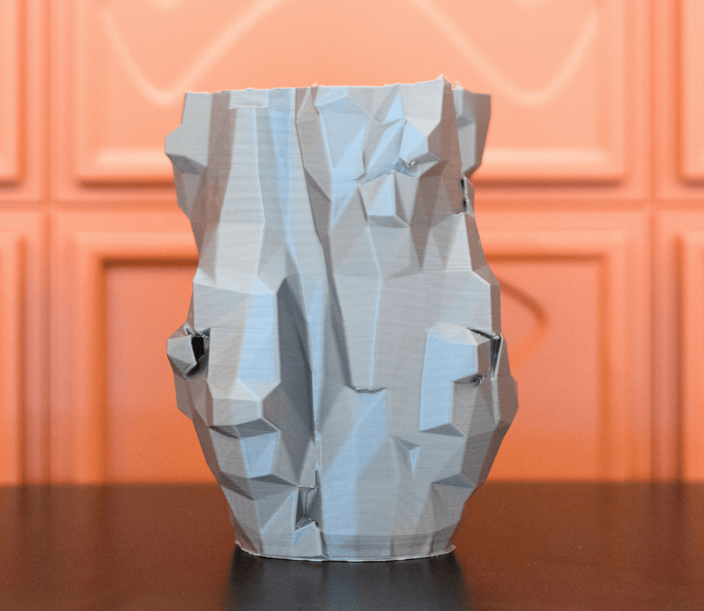 EcoDecor Silver Cliffs – Plant-Based Simple Silver Vase | Eco-Friendly Home Décor