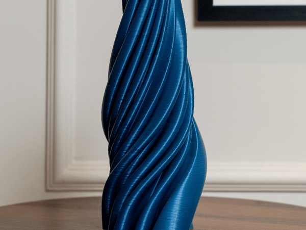EcoDecor Swirling Mint – Plant-Based Turquoise Green Vase | Biophilic Home Décor