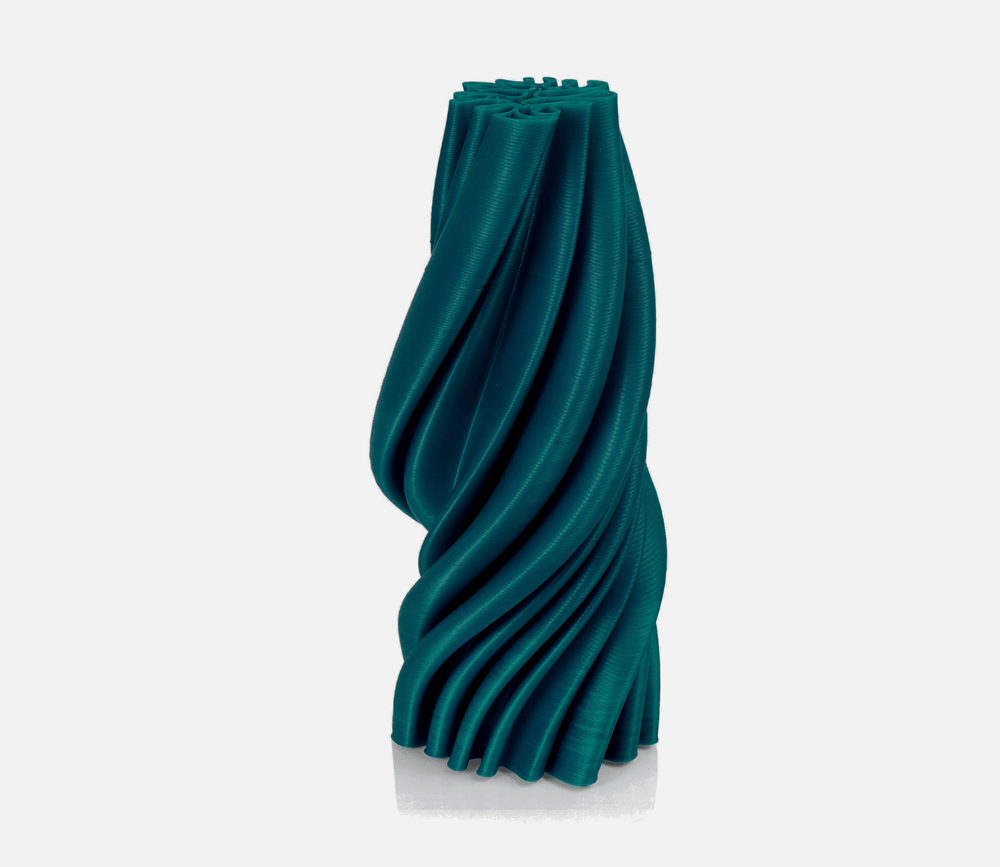 EcoDecor Swirling Mint – Plant-Based Turquoise Green Vase | Biophilic Home Décor