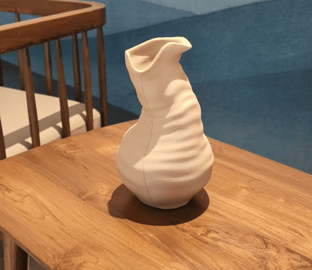 EcoDecor Unfinished Pot – Plant-Based Light Wood Vase | Sustainable Home Décor