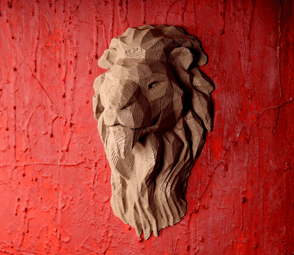 EcoDecor Wooden Braveheart – Plant-Based Light Wood Wall Décor | Sustainable Wall Art