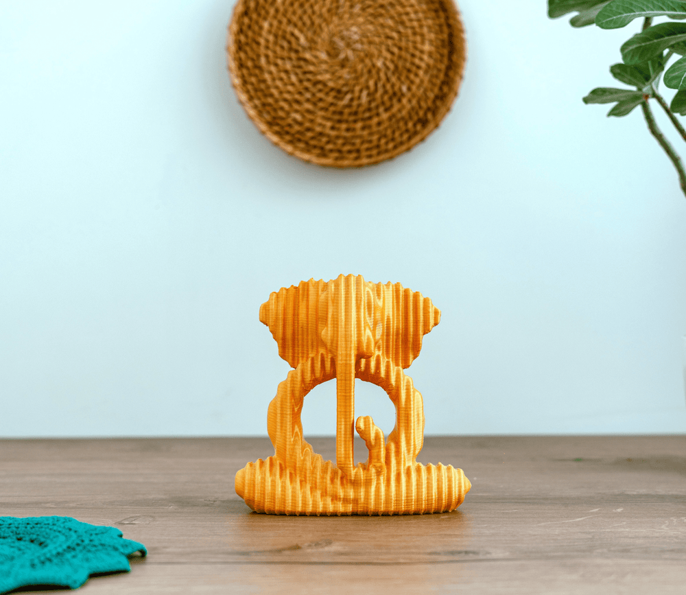 EcoDecor Yogic Ekdant – Plant-Based Pure Gold Sculpture | Eco-Friendly Décor