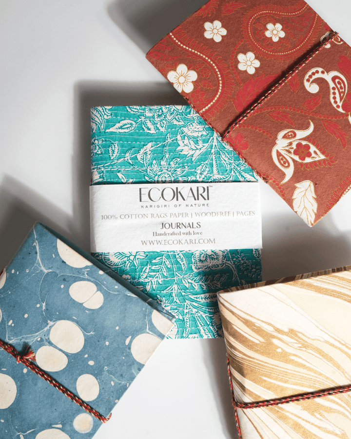 Ecokari Artsy Cotton Rag Paper Diaries - Suspire