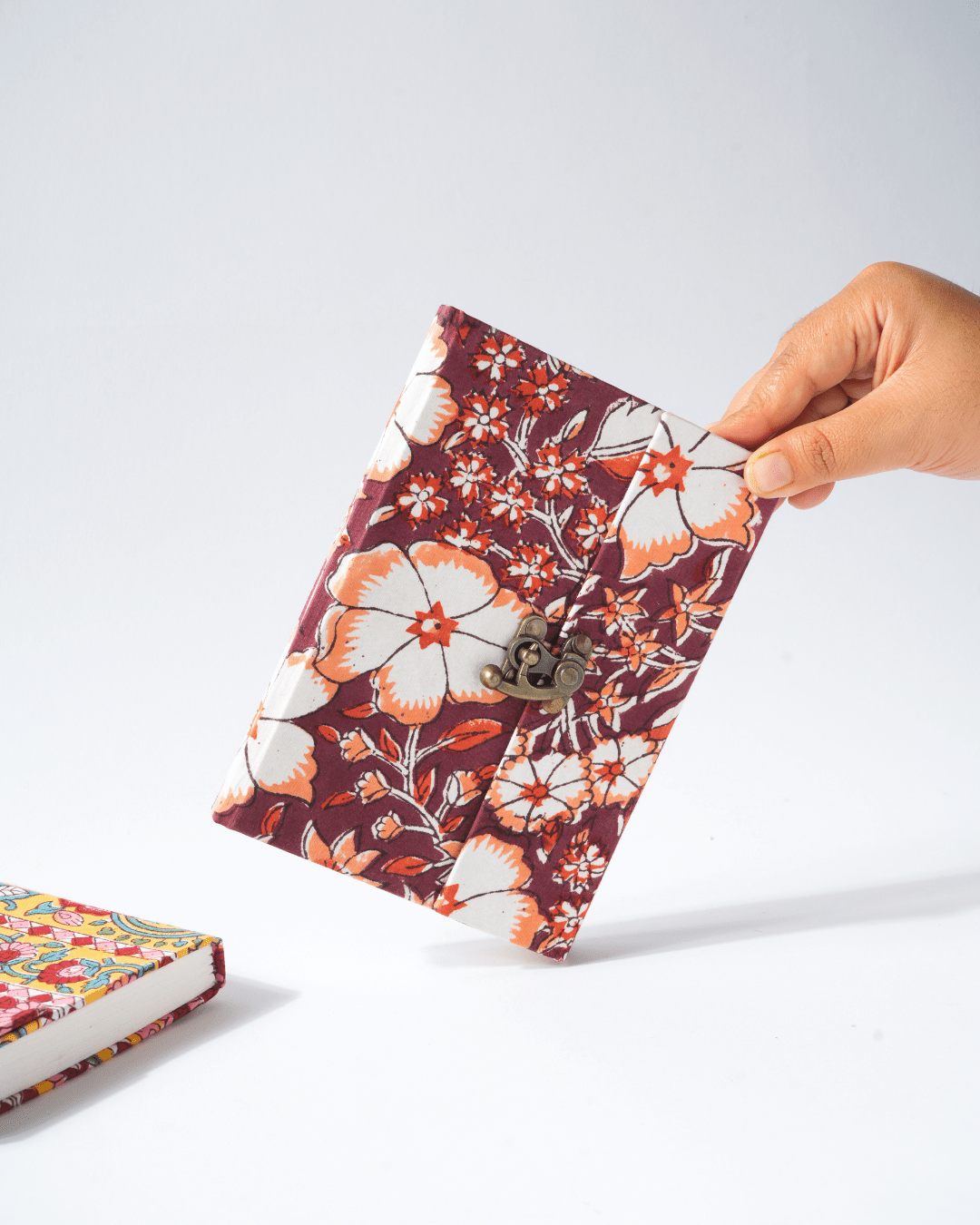 Ecokari Canvas Bloom Lock Journal | Handmade Paper - Suspire