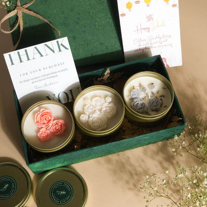 Ecokari Eternal Blossom Candle Gift Box - Suspire