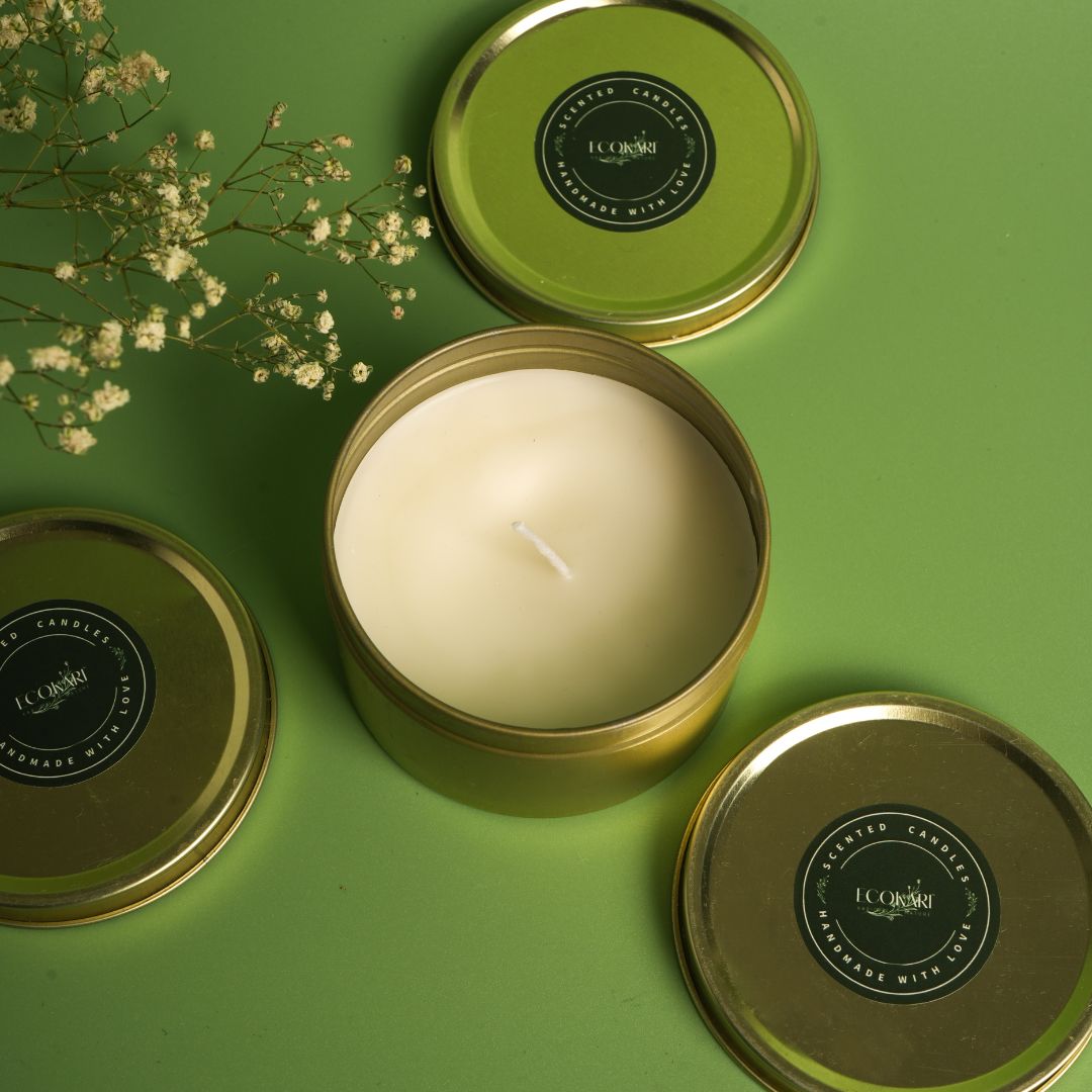 Ecokari Harmony Glow Metal Tin Jar Candle - Suspire