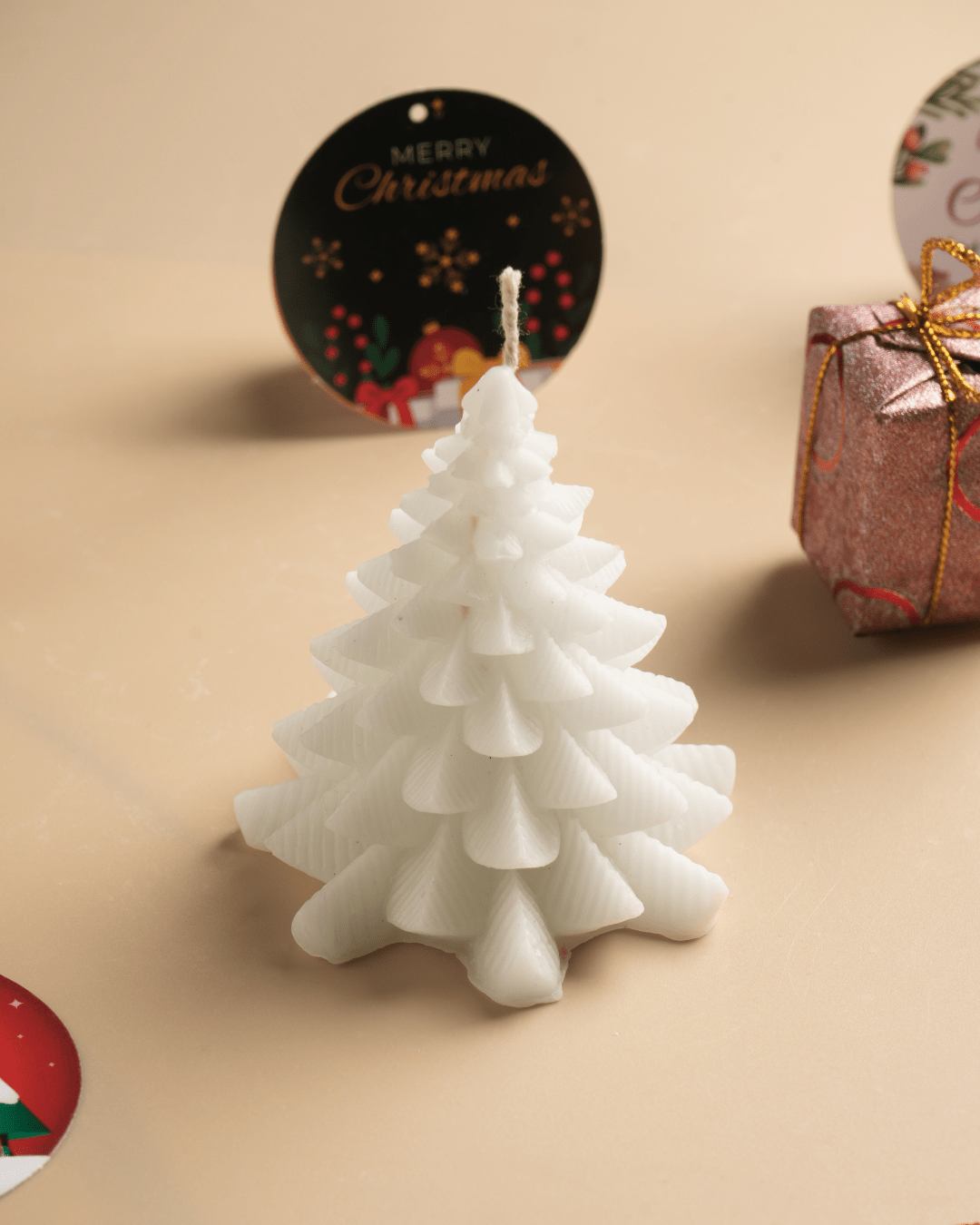 Ecokari Holiday Pine Tree Soy Candle – Handmade & Colorful (3 Inch) - Suspire