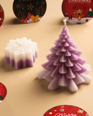 Ecokari Winter Wonderland Candle Set – Christmas Tree & Snowflake