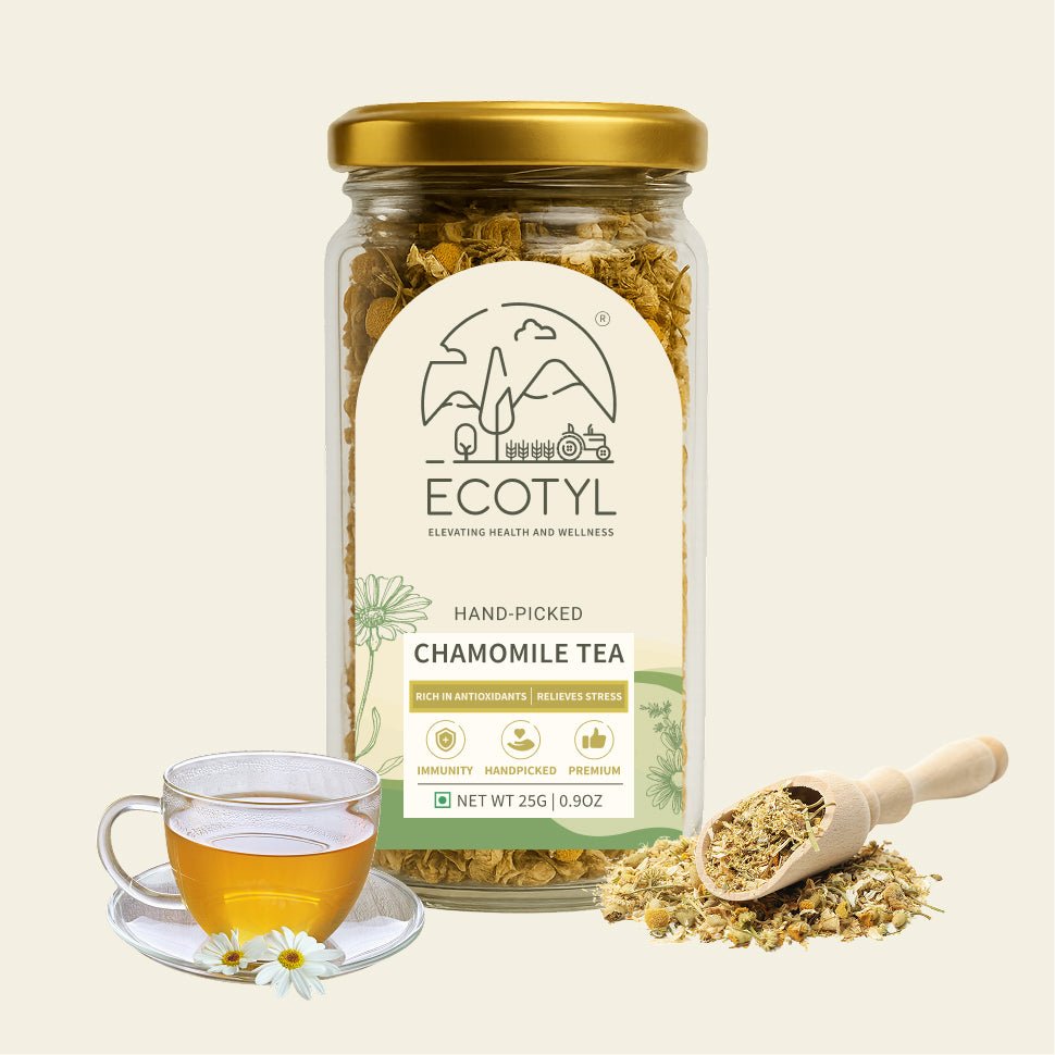 Ecotyl Chamomile Tea | Calming Herbal Tea | Supports Sleep & Relaxation | 25g - Suspire