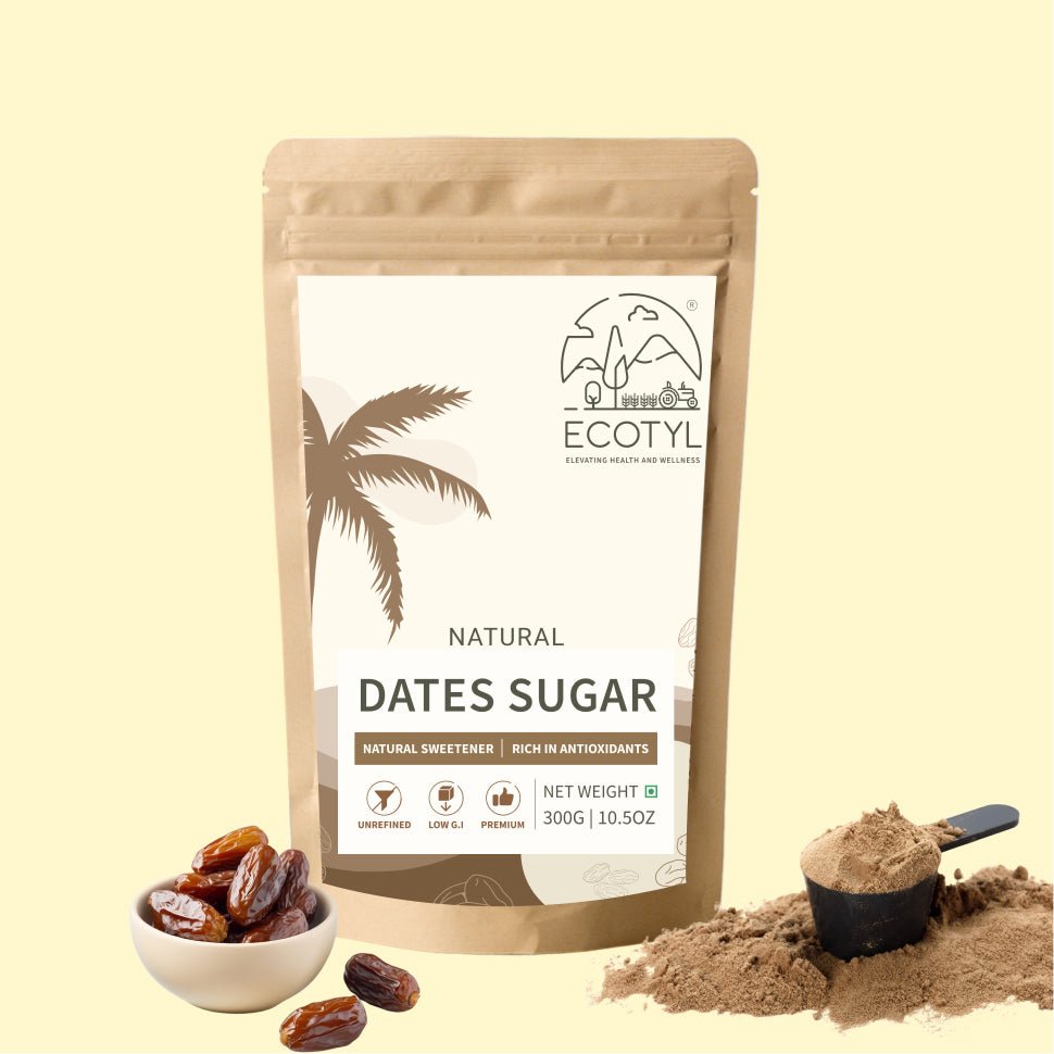 Ecotyl Dates Sugar | Natural Sweetener | Rich in Minerals | 300g - Suspire