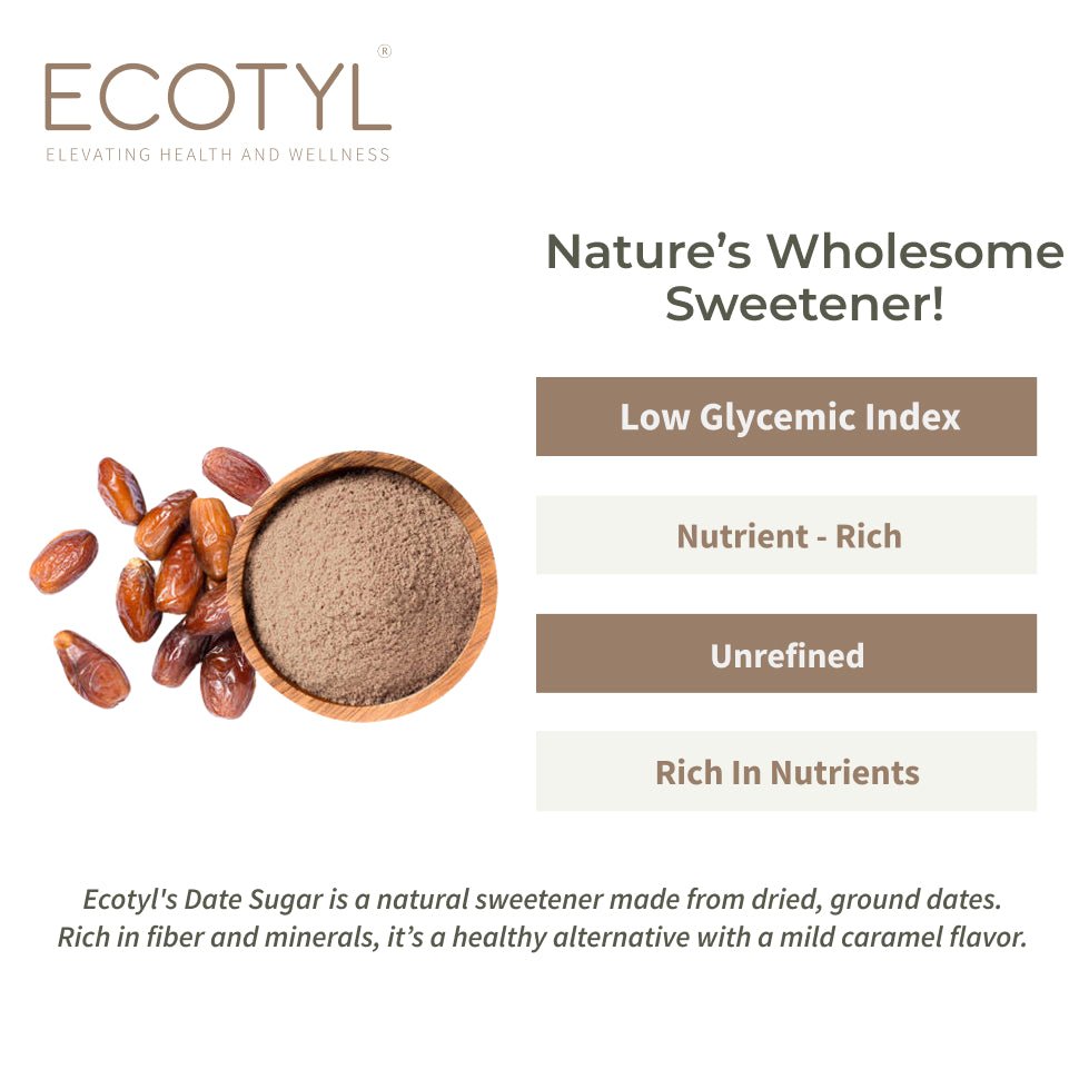 Ecotyl Dates Sugar | Natural Sweetener | Rich in Minerals | 300g - Suspire
