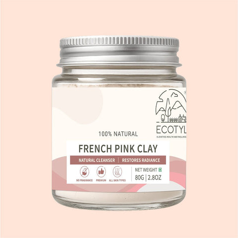Ecotyl French Pink Clay | Gentle Detox Clay | Skin Brightening | 80g