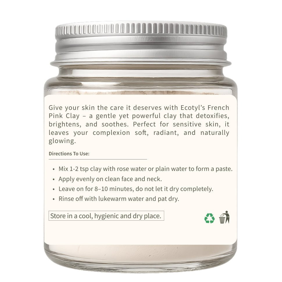 Ecotyl French Pink Clay | Gentle Detox Clay | Skin Brightening | 80g - Suspire