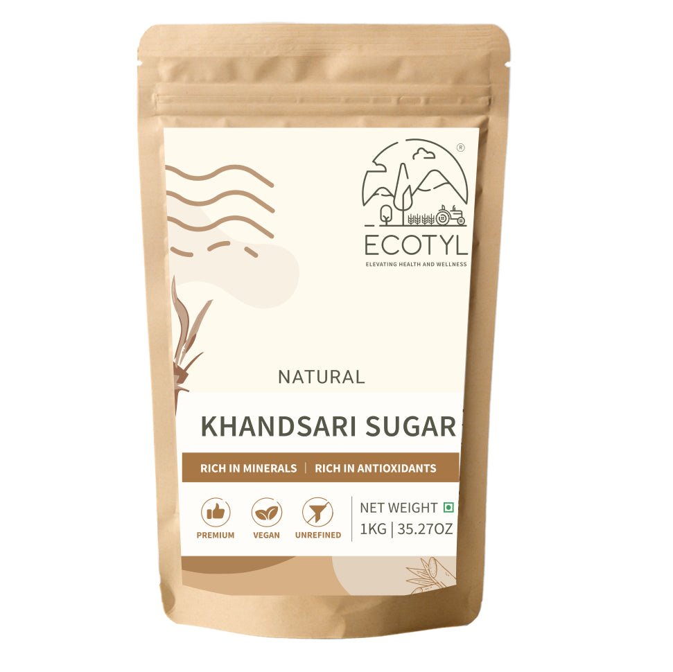 Ecotyl Khandsari Sugar | Unrefined Natural Sweetener | Rich in Minerals | 1kg - Suspire