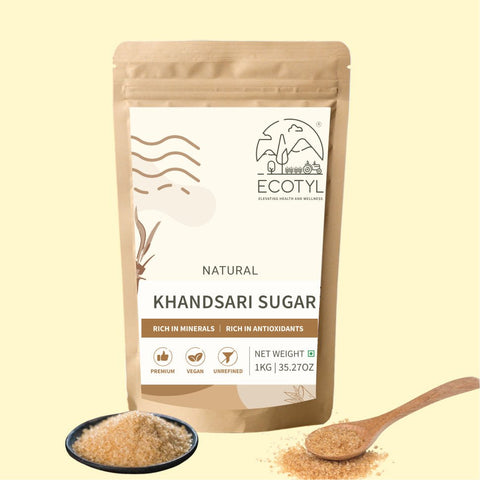 Ecotyl Khandsari Sugar | Unrefined Natural Sweetener | Rich in Minerals | 1kg