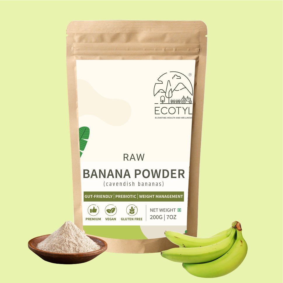 Ecotyl Raw Banana Powder | Prebiotic Superfood | Supports Gut Health | 200g - Suspire