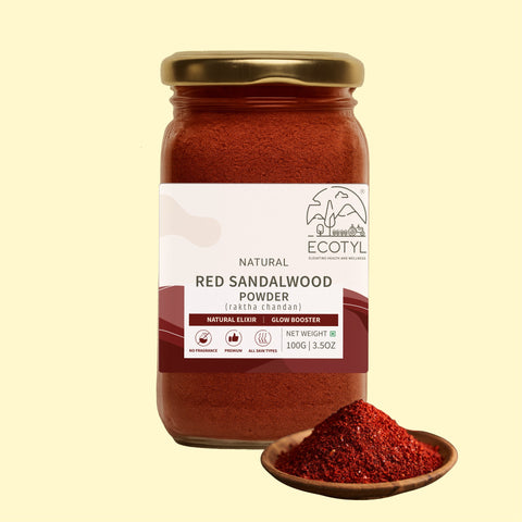 Ecotyl Red Sandalwood Powder | Natural Skin Brightener | Anti-Acne| Ayurvedic Skincare |100g