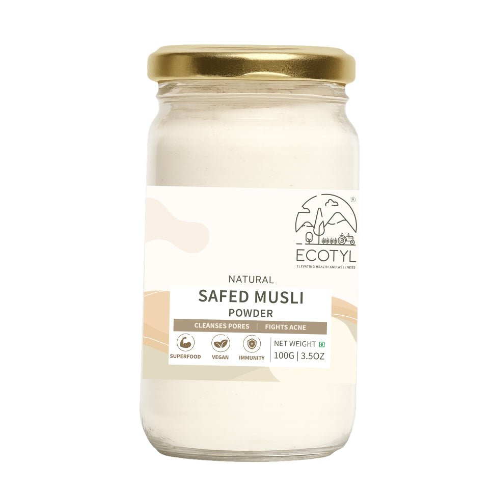 Ecotyl Safed Musli Powder | Boosts Stamina & Immunity | Ayurvedic Herb | 100g - Suspire