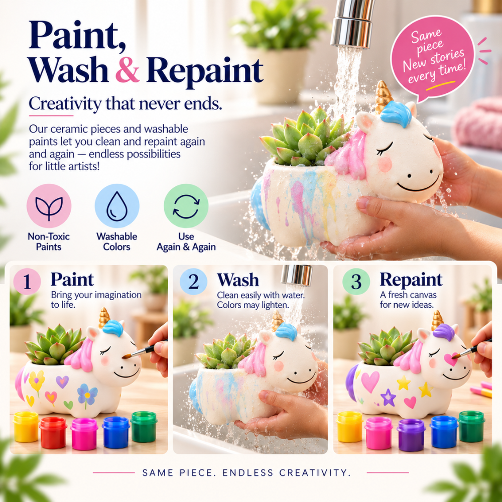 DIY Planter Painting Kit - Unicorn