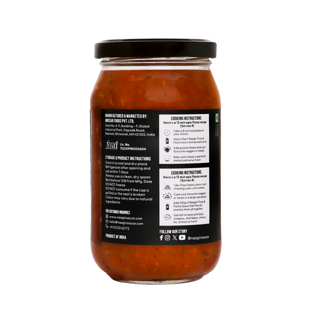 Naagin Pizza & Pasta Sauce - Indo-Italian Sauce, Premium Tomatoes