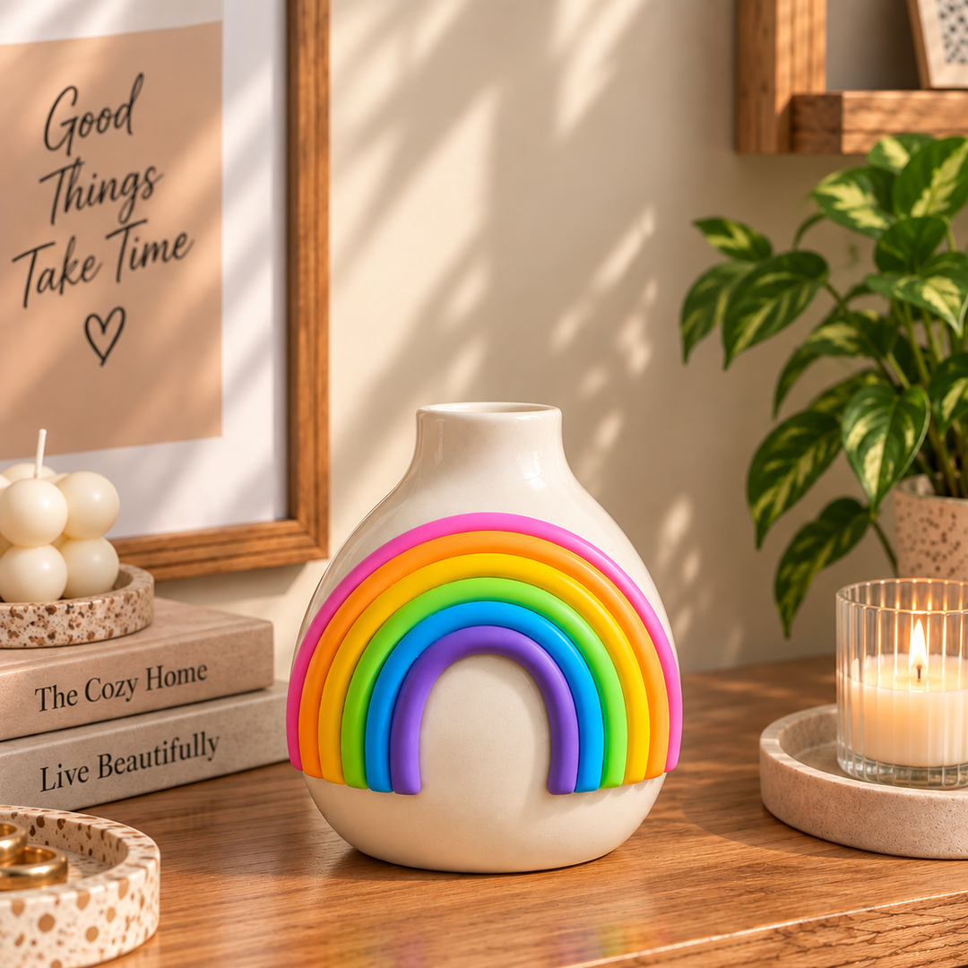 Arc-en-Ciel – Rainbow Arch Ceramic Vase