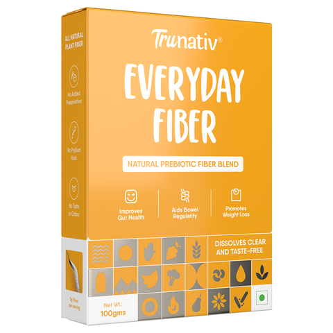 TruNativ Everyday Fiber | Enhance Your Digestive Health With Plant Based Fiber | Helps Control Weight & Blood Sugar Levels Naturally | Dissolves Clear
