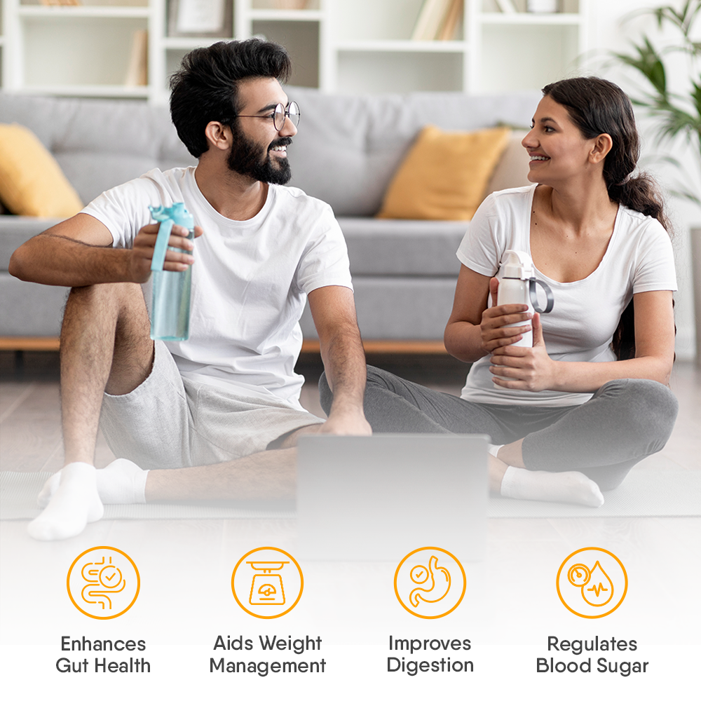 TruNativ Everyday Fiber | Enhance Your Digestive Health With Plant Based Fiber | Helps Control Weight & Blood Sugar Levels Naturally | Dissolves Clear