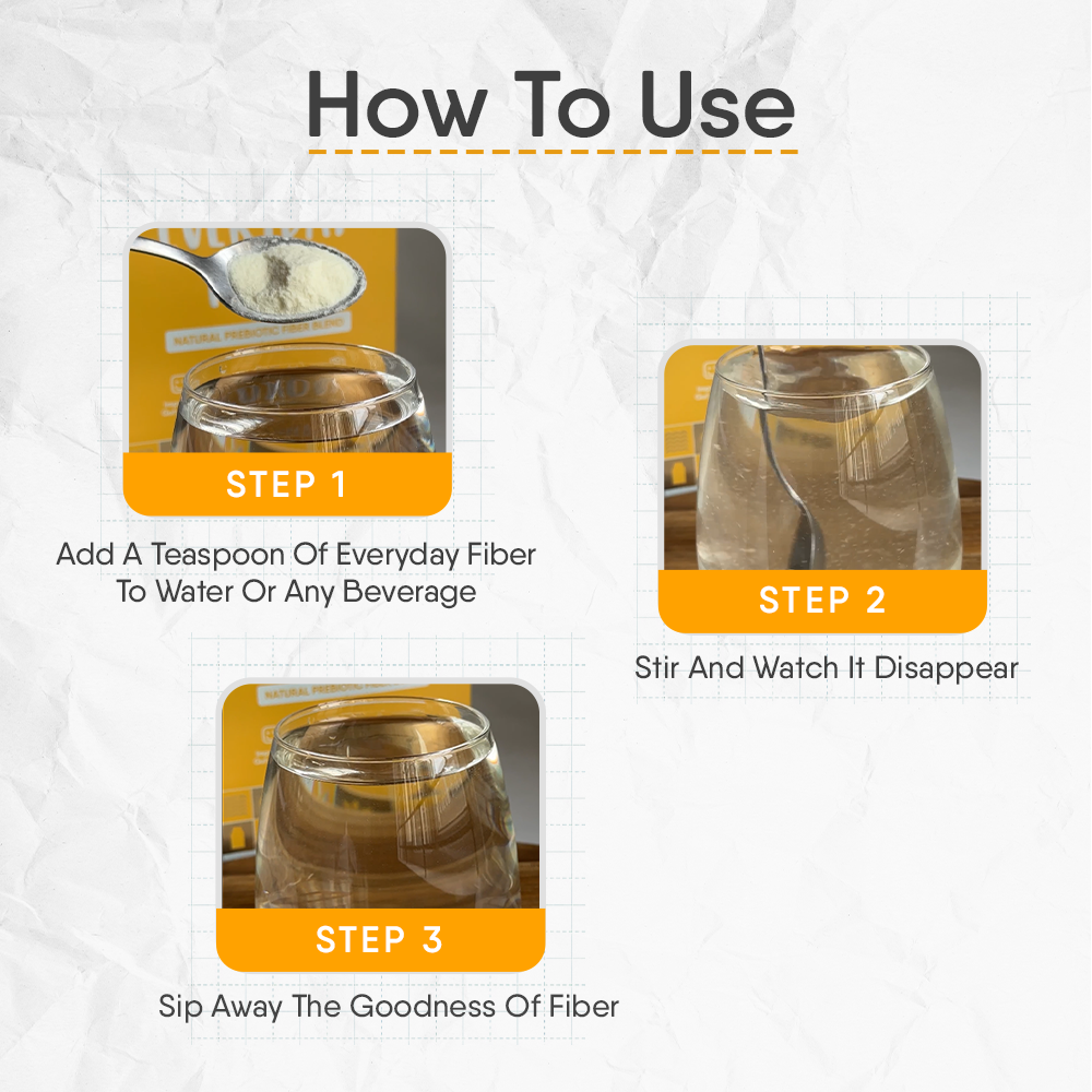 TruNativ Everyday Fiber | Enhance Your Digestive Health With Plant Based Fiber | Helps Control Weight & Blood Sugar Levels Naturally | Dissolves Clear