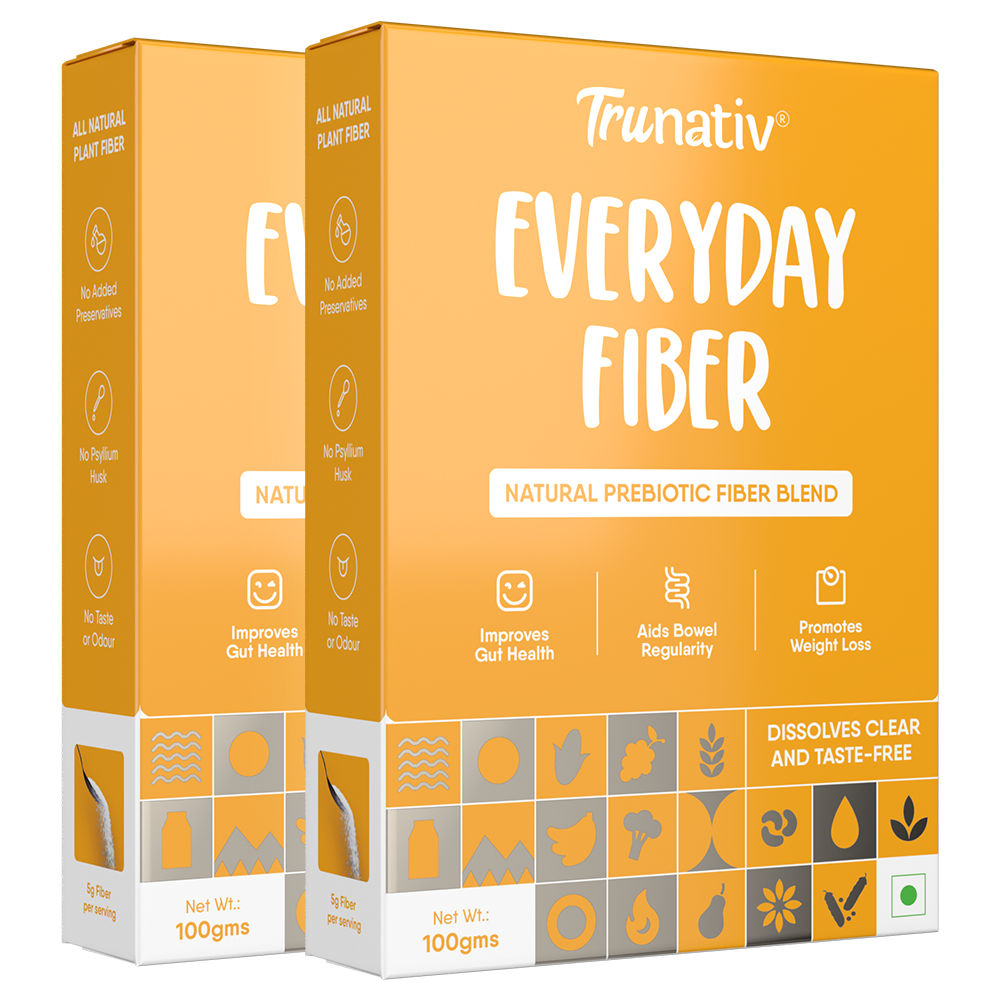 TruNativ Everyday Fiber | Enhance Your Digestive Health With Plant Based Fiber | Helps Control Weight & Blood Sugar Levels Naturally | Dissolves Clear