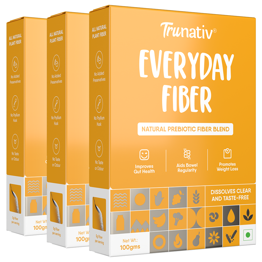 TruNativ Everyday Fiber | Enhance Your Digestive Health With Plant Based Fiber | Helps Control Weight & Blood Sugar Levels Naturally | Dissolves Clear
