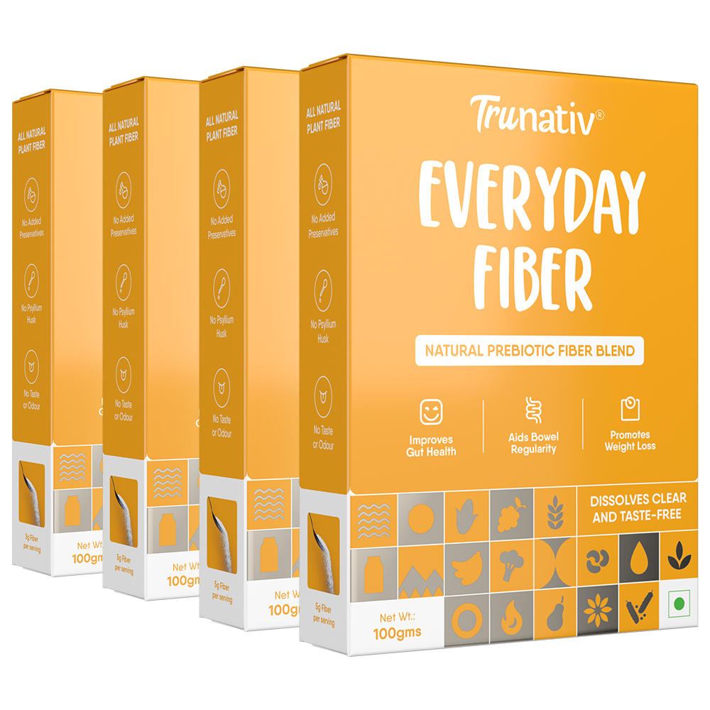 TruNativ Everyday Fiber | Enhance Your Digestive Health With Plant Based Fiber | Helps Control Weight & Blood Sugar Levels Naturally | Dissolves Clear