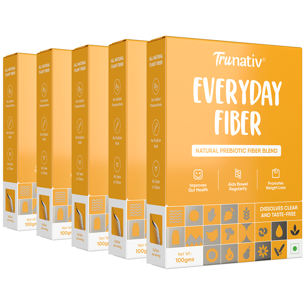 TruNativ Everyday Fiber | Enhance Your Digestive Health With Plant Based Fiber | Helps Control Weight & Blood Sugar Levels Naturally | Dissolves Clear