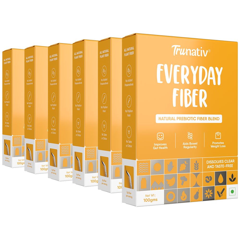 TruNativ Everyday Fiber | Enhance Your Digestive Health With Plant Based Fiber | Helps Control Weight & Blood Sugar Levels Naturally | Dissolves Clear