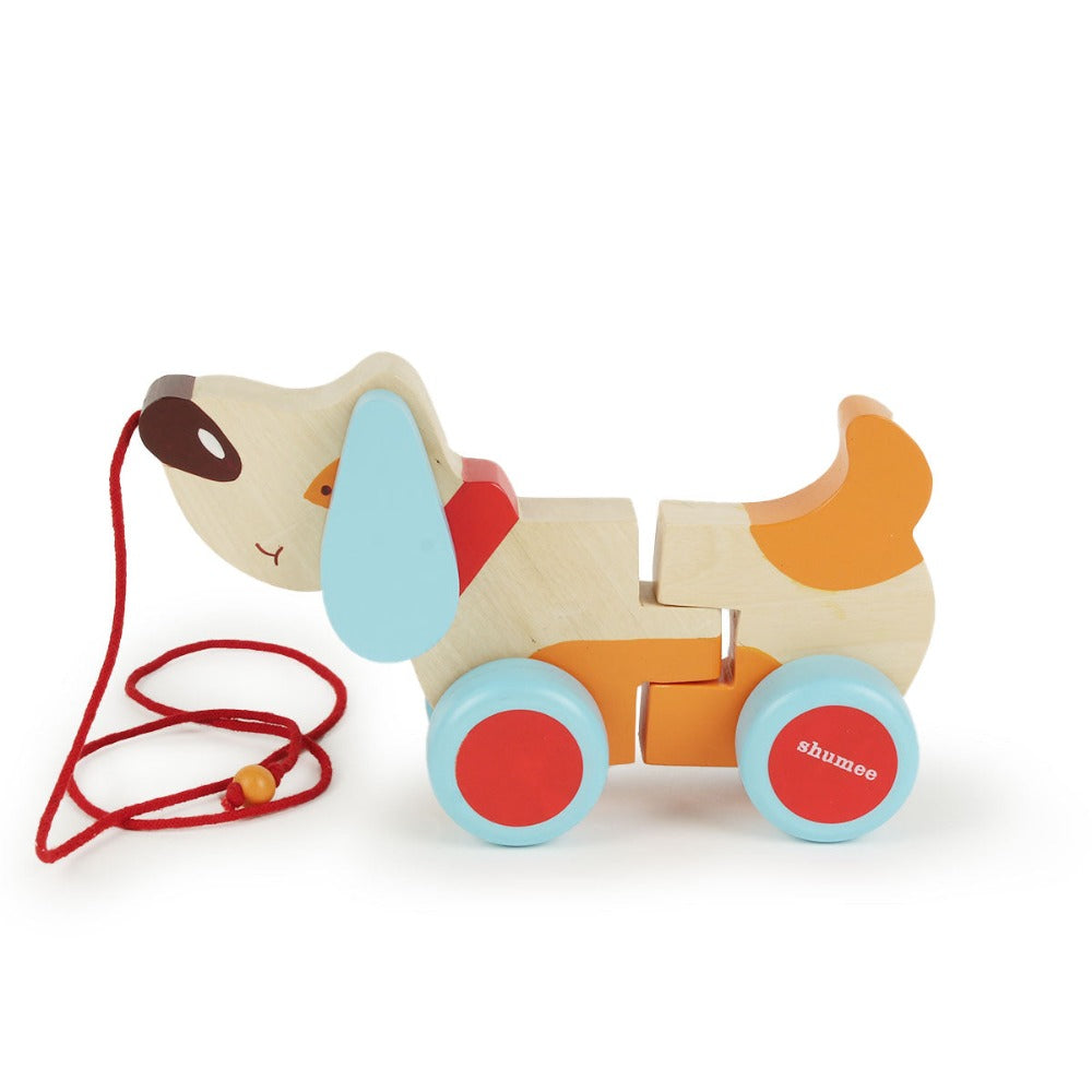 Shumee Bruno-The Dog - A Wooden Pull Along Toy