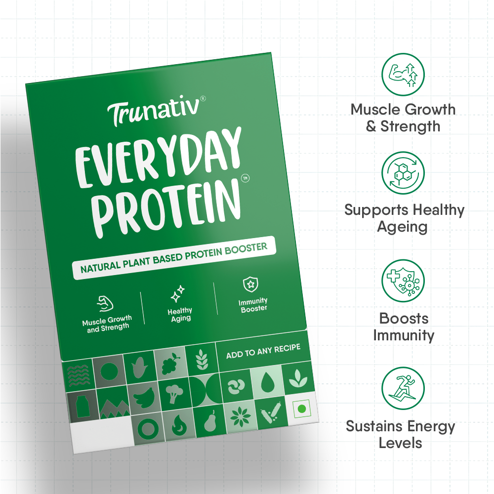 TruNativ Everyday Plant Protein | 13.5g Protein | Soy, Pea & Brown Rice Protein | Keto Friendly | Family Nutrition | Vegan | Cookable Protein | Cook-Bake-Blend | Add to your Daily Meals