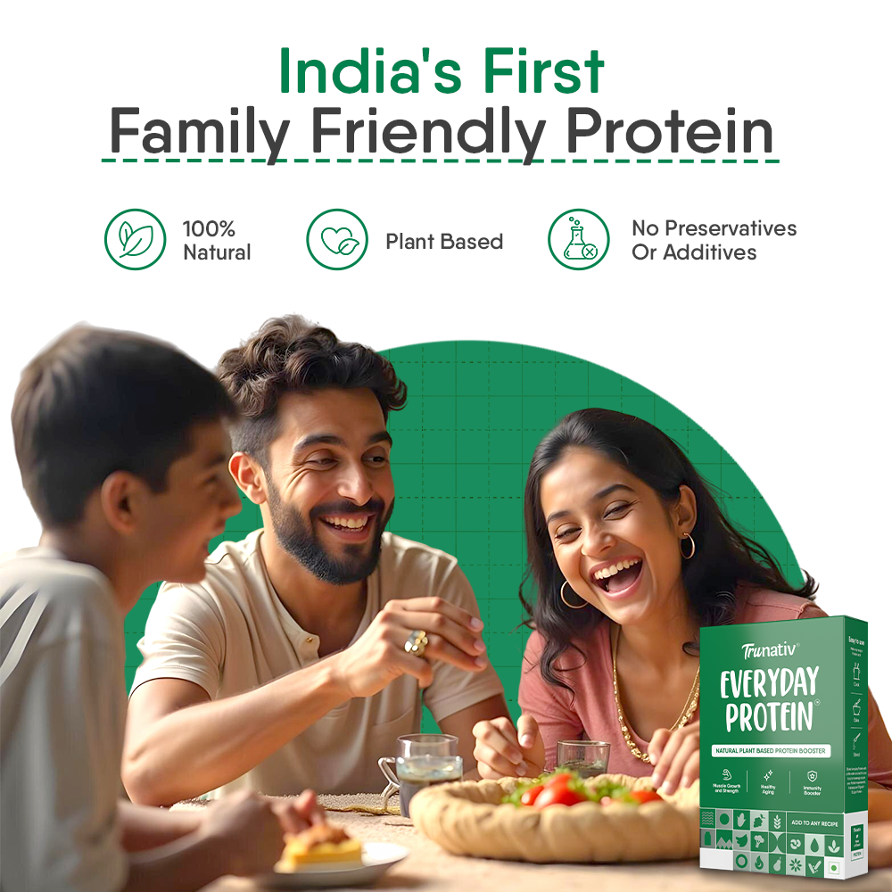 TruNativ Everyday Plant Protein | 13.5g Protein | Soy, Pea & Brown Rice Protein | Keto Friendly | Family Nutrition | Vegan | Cookable Protein | Cook-Bake-Blend | Add to your Daily Meals