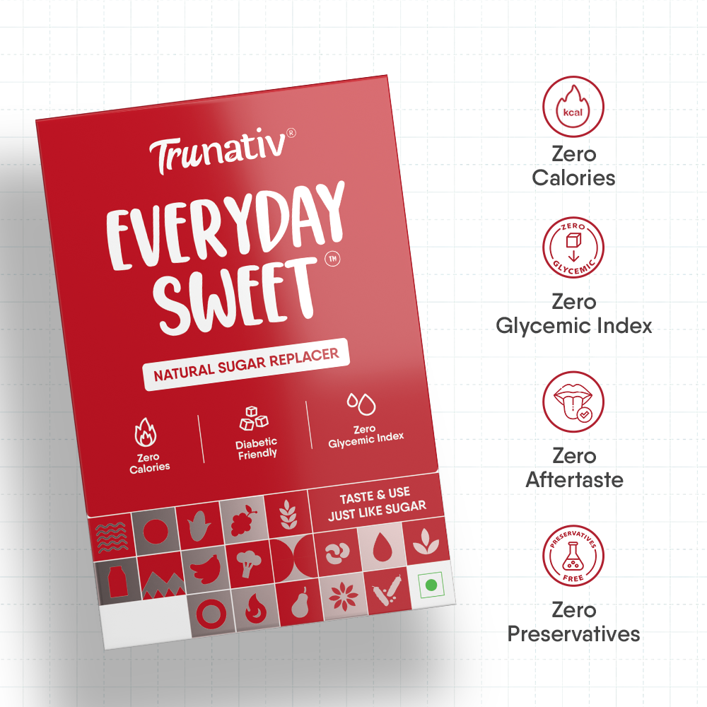 TruNativ Everyday Sweet | Natural 1:1 White Table Sugar Replacer | Zero Calories, Diabetic Friendly