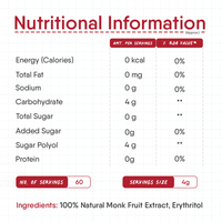 TruNativ Everyday Sweet | Natural 1:1 Sugar Replacer | Monk Fruit Extract | Natural Sweetener | Zero Calories - Zero Carb - Diabetic Friendly - Cook Bake Blend - No Aftertaste