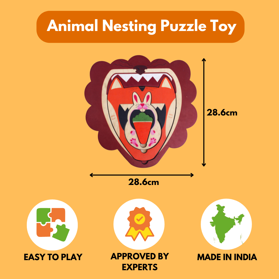 Taali Food Chain - Animal Nesting Puzzle Toy Set