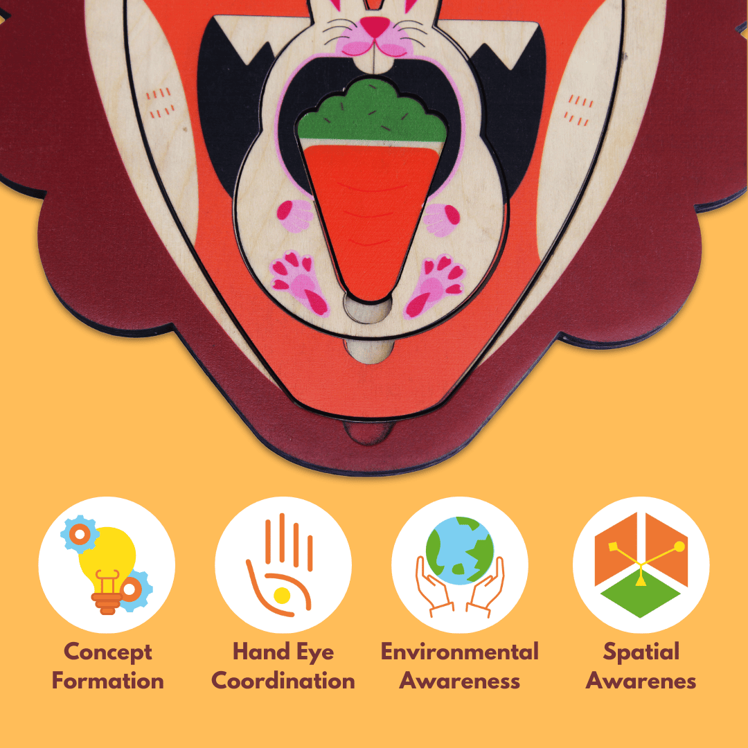 Taali Food Chain - Animal Nesting Puzzle Toy Set