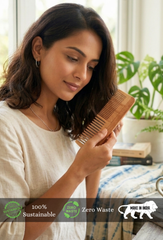 Almitra Sustainables Neem Comb Pack of 2 (Small & Large)
