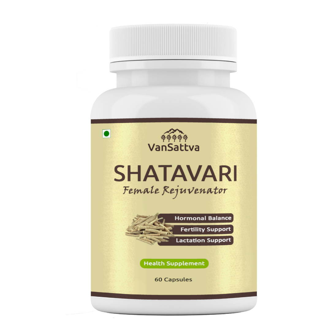 Vansattva Shatavari Capsules 600mg – Women Health & Hormonal Balance Support – Ayurvedic Energy, Immunity & Digestive Support – Veg Capsules – 60 Count – Made in India
