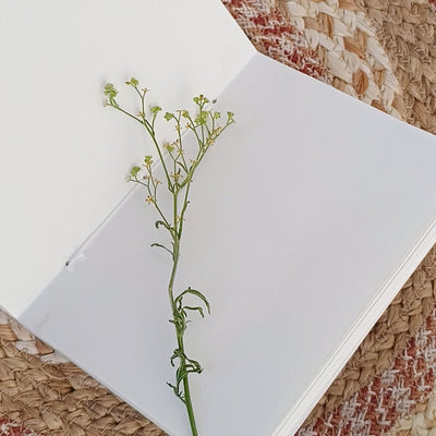 Eco-printed handmade journal - blooming green