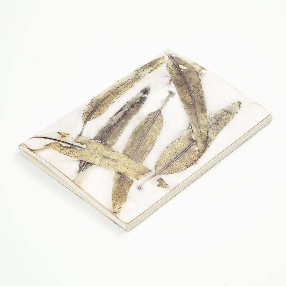 Ecoshi Eco-printed handmade journal - eucalyptus leaf print